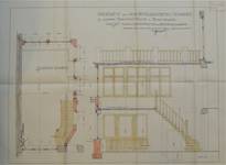 Avenue Prudent Bols 91, Bruxelles Laeken, construction d'une annexe, plan et coupe du jardin d'hiver, AVB/TP 542.53, 1925