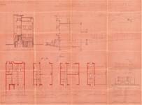 Avenue Coghen 28, Uccle, élévations, coupe, plans (Collection privée)