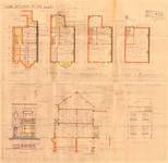 Avenue Coghen 166, Uccle, élévations, coupe, plans, ACU/Urb. 8344, 1934