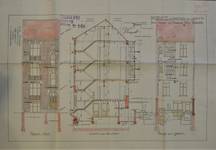 Rue Léopold Ier 244, Bruxelles Laeken, élévations et coupe, AVB/TP 54049, 1924 