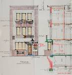 Rue du Mont Saint-Alban 8, Bruxelles Laeken, élévation principale et coupe, AVB/TP 44507, 1933