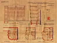 Landhuisjesstraat 44-46, Ukkel, opstand, doorsnede, grondplannen, GAU/DS 8348, 1934