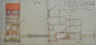 Prudent Bolslaan 72, Brussel Laken, opstand voorgevel en doorsnede, SAB/OW 54251, 1924