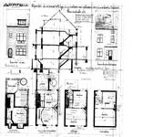 Rue Guillaume Crock 22, Auderghem, élévations, coupe, plans, ACAud./Urb. 3310, 1931