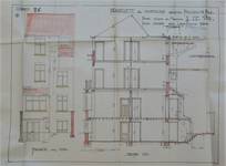 Prudent Bolslaan 72, Brussel Laken, opstand achtergevel en doorsnede, SAB/OW 54251, 1924