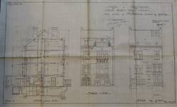 Avenue Prudent Bols 91, Bruxelles Laeken, coupe et élévations, AVB/TP 42866, 1922