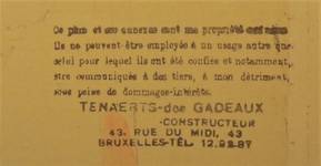 Stempel van Louis Tenaerts op de plannen van het gebouw Buyllaan 144-146, 1939, Gemeentelijke Archieven Elsene, Stedenbouw 4-144-146.